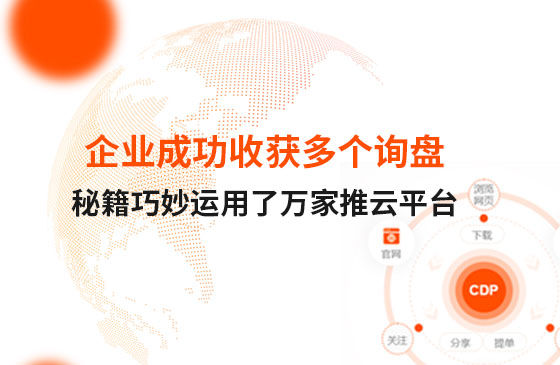 企業(yè)成功收獲多個(gè)詢盤，秘籍正是巧妙運(yùn)用了萬(wàn)家推云平臺(tái)！